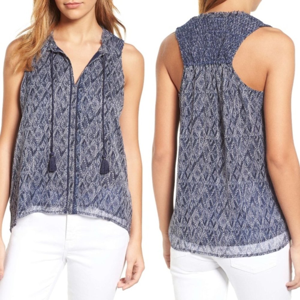 Lucky Brand Scarf Chiffon Tank